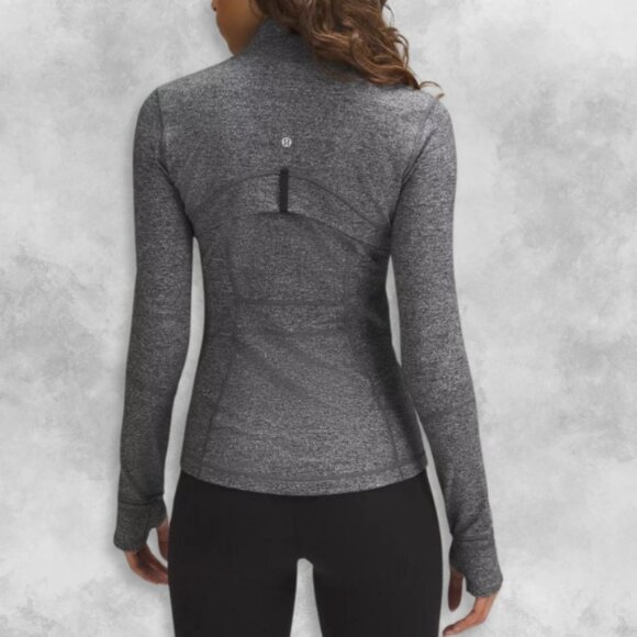 Lululemon Define Long Sleeve Jacket Full-Zip Pockets Heathered Black Women's 10 - Picture 2 of 8